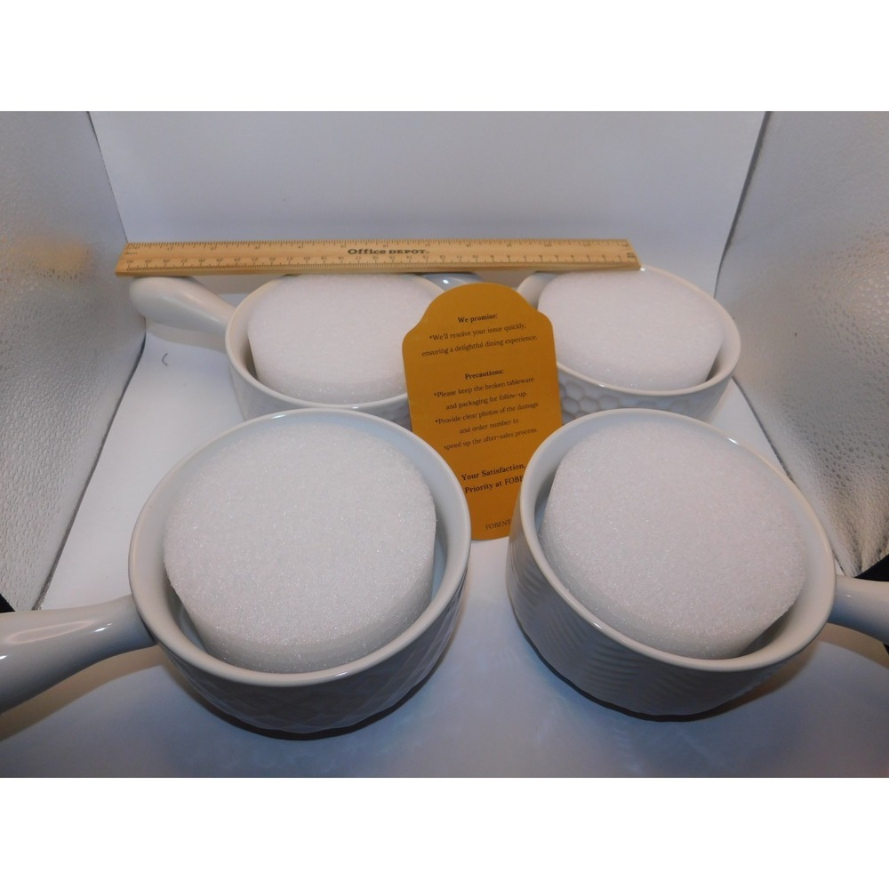 NEW Set of 4 Fobenta Stoneware French Onion Soup Bowls